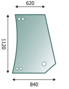 Side glass Volvo BL71B