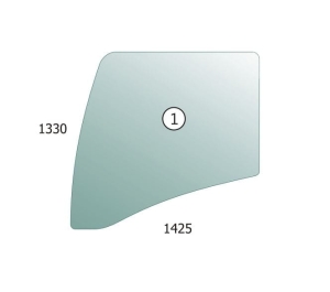 Side glass right side Cat 330D
