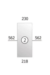 Lower front glass Steyr 8000 series