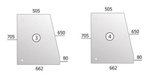 Side glass LH/RH Steyr