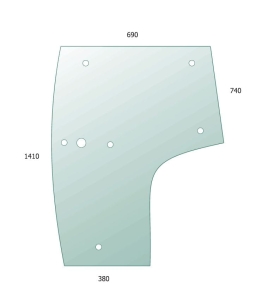 Door Glass RH Kioti DK