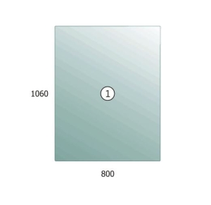 Front upper glass Volvo