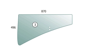 Door lower glass Caterpillar 320 and other