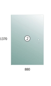 Rear glass Caterpillar 422E,F- 444E,F