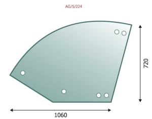 Upper door glass Deutz Fahr Agrovector