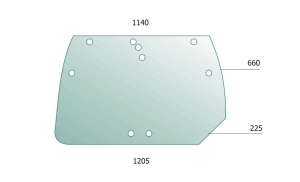 Rear Glass Deutz-Fahr Agrotron MK3, Lamborghini Champion, Victory, Same Diamand, Rubin
