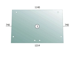 Rear glass Renault LS, MX, ME, RS