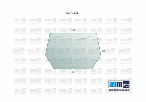Rear glass Lamborghini Lampo, Same Roller, Dorado, Deutz-Fahr Agroplus