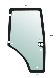 Door Glass RH Claas Ares, Axion, Arion, Atles, Renault Ares, Axion, Arion, Atles