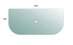 Front lower glass Volvo EW160B