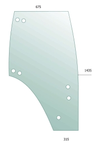 Door Glass RH for Fendt Farmer, Favorit 
