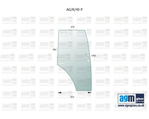 Door Glass RH Zetor Proxima, Forterra, Crystal