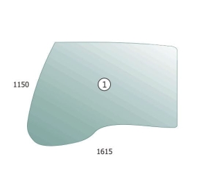 Side glass RH Liebherr A900C