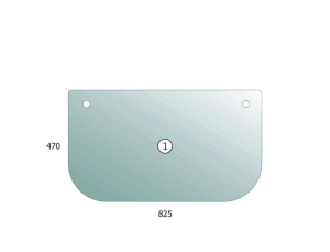 Front lower glass Komatsu