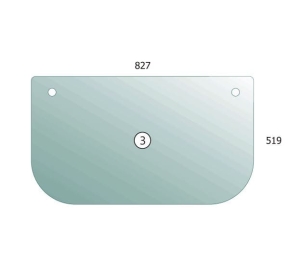 Front lower glass Liebherr