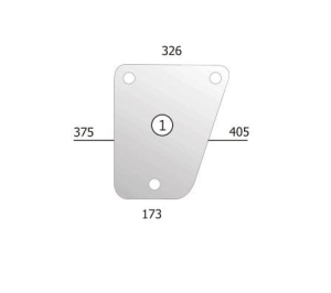 Front lower glass LH/RH John Deere MC1, CC2