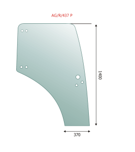 Door Glass RH New Holland TD, Case Farmall A