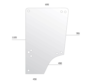 Door Glass for John Deere MC1