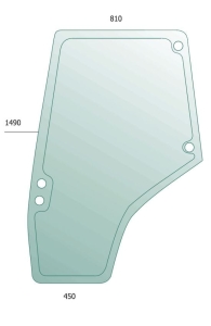 Door Glass LH for Massey Ferguson