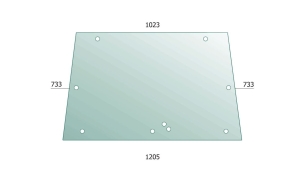 Rear Glass for Massey Ferguson, Landini