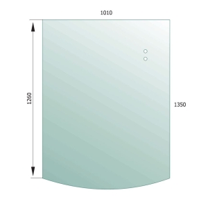 Rear Glass for Komatsu WB93R, 97R, Komatsu WB93S, 97S