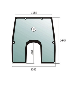Windscreen John Deere 6000 Premium series