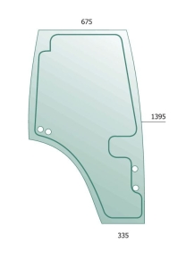 Door Glass RH  for Fendt Farmer, Favorit
