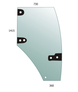 Door Glass RH for Case, McCormick