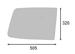 right door glass MERCEDES 300SL Gullwing (W198 I) 1954–1957