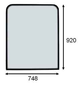 front upper glass JCB JS