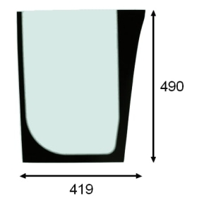 front lower RH glass  JCB