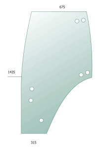Door Glass LH for Fendt Farmer, Favorit 