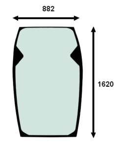 front glass JCB