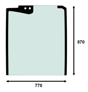 front upper glass  Mecalac