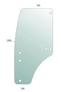 Door Glass LH for John Deere 
