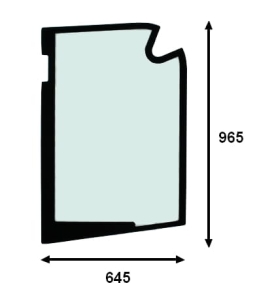 left side glass JCB