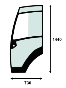 door glass Mecalac