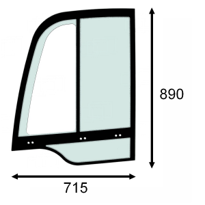 door glass JCB