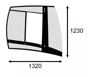 right side fixed glass Bomag