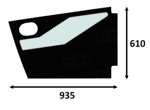 lower door glass Liebherr Claas