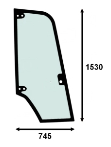 right door glass Mecalac