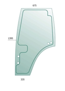 Door Glass LH for Fendt Farmer, Favorit 