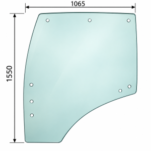 left door glass Kubota