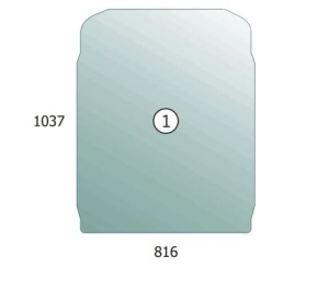 Front upper glass Volvo EW160B