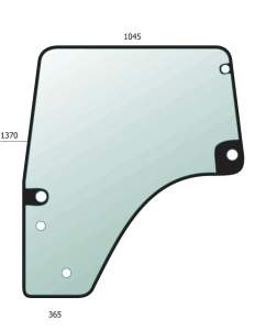 Door Glass LH Agrofarm, Agroplus, Profiline, Ecoline, Lamborghoini R2 Target, R3 EVO, Same Dorado, Explorer, Hurliman XA, XB
