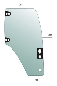 Glass door RH for New Holland, Case
