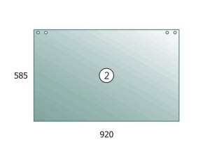 Rear glass Case 580