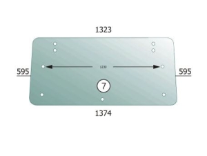 Rear glass Fiat 
