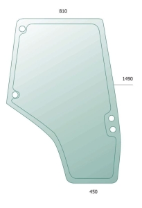 Door Glass for Massey Ferguson RH
